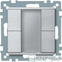Schneider Electric Merten KNX - System M - tlač. panel 2-násobný plus - aluminium