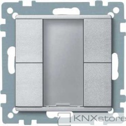 Schneider Electric Merten KNX - System M - tlač. panel 2-násobný plus - aluminium