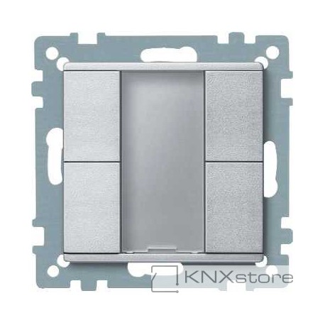 Schneider Electric Merten KNX - System M - tlač. panel 2-násobný plus - aluminium