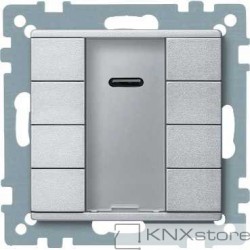 Schneider Electric Merten KNX - System M - tlač. panel 4-násobný plus + IČ přijímač - aluminium