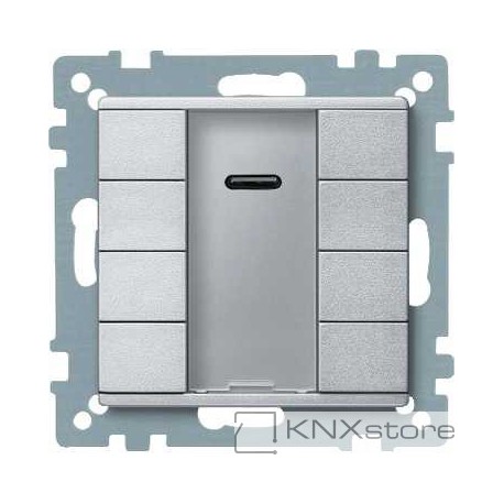 Schneider Electric Merten KNX - System M - tlač. panel 4-násobný plus + IČ přijímač - aluminium