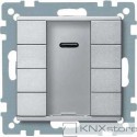 Schneider Electric Merten KNX - System M - tlač. panel 4-násobný plus + IČ přijímač - aluminium