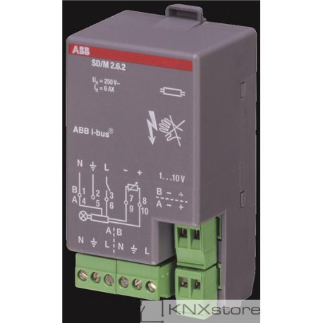 ABB KNX Modul spínacího a stmívacího akčního členu, 2násobný, 6A