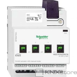 KNX spínací akční člen REG-K/4x230/16+manuální režim