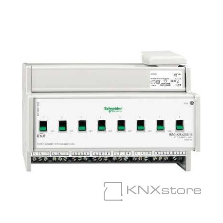 KNX spínací akční člen REG-K/8x230/16+manuální režim