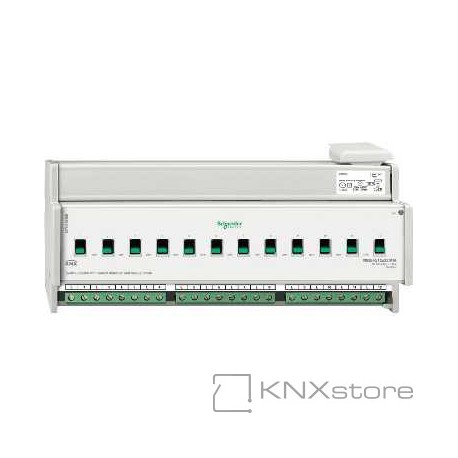 KNX spínací akční člen REG-K/12x230/16+manuální režim+detekce proudu