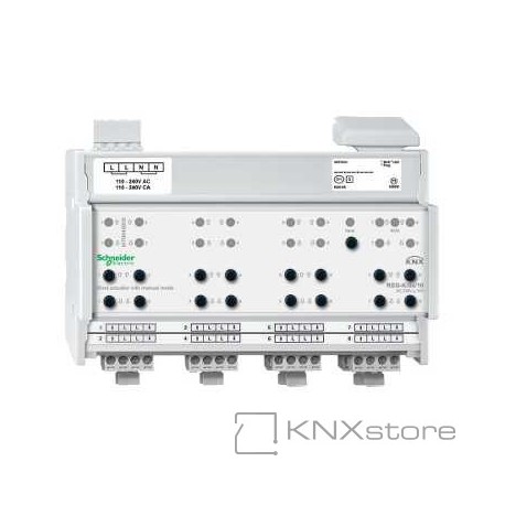 KNX žaluziový akční člen REG-K/8x/10+manuální režim