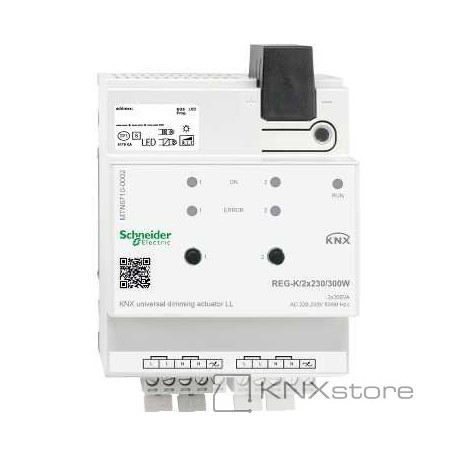 KNX univerzální stmívací akční člen LL REG-K/2x230/300W