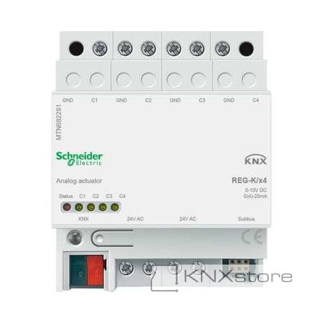 KNX analogový akční člen REG-K/4-násobný