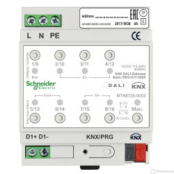 Schneider Electric KNX DALI brána Basic REG-K/1/16/64