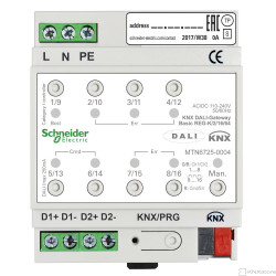 Schneider Electric KNX DALI brána Basic REG-K/2/16/64