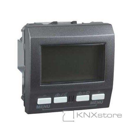 KNX Unica TOP regulátor teploty místnosti s displejem, grafit