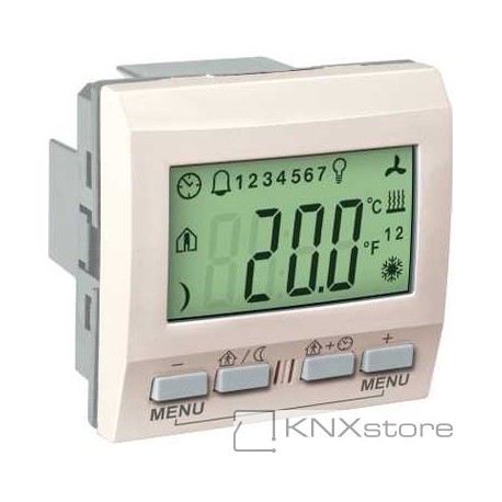 Schneider Electric KNX Unica regulátor teploty místnosti s displejem, marfil