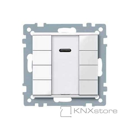 Schneider Electric Merten KNX - System M - tlač. panel 4-násobný plus + IČ přijímač - polar wh.