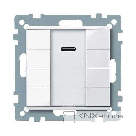 Schneider Electric Merten KNX - System M - tlač. panel 4-násobný plus + IČ přijímač - active wh.