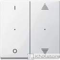 Schneider Electric Merten KNX - System M - kryty pro 2-násobný tlač. modul - 1/0+šipky - polar wh.