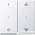 Schneider Electric Merten KNX - System M - kryty pro 2-násobný tlač. modul - 1/0+šipky - active wh.