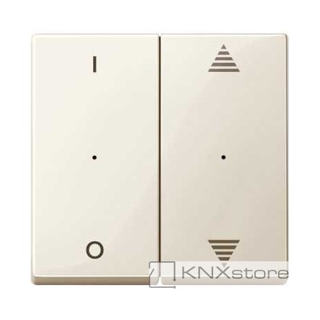 Schneider Electric Merten KNX - System M - kryty pro 2-násobný tlač. modul - 1/0+šipky - white cr