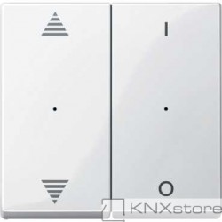 Schneider Electric Merten KNX - System M - kryty pro 2-násobný tlač. modul - šipky+1/0 - polar wh.