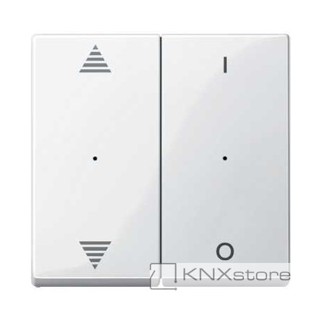 Schneider Electric Merten KNX - System M - kryty pro 2-násobný tlač. modul - šipky+1/0 - polar wh.