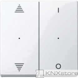 Schneider Electric Merten KNX - System M - kryty pro 2-násobný tlač. modul - šipky+1/0 - active wh.