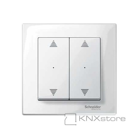 Schneider Electric Merten KNX - System M - kryty pro 2-násobný tlač. modul - 2xšipky - polar wh.