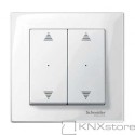 Schneider Electric Merten KNX - System M - kryty pro 2-násobný tlač. modul - 2xšipky - polar wh.