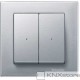 Schneider Electric Merten KNX - System M - kryty pro 2-násobný tlač. modul - aluminium