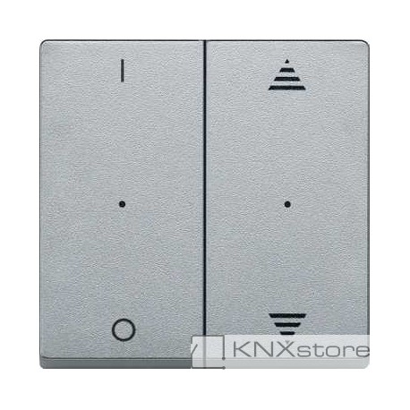 Schneider Electric Merten KNX - System M - kryty pro 2-násobný tlač. modul - 1/0+šipky - aluminium