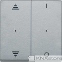 Schneider Electric Merten KNX - System M - kryty pro 2-násobný tlač. modul - šipky+1/0 - aluminium